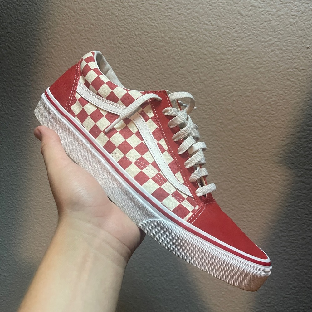 Red and Cream Vans! 🔥